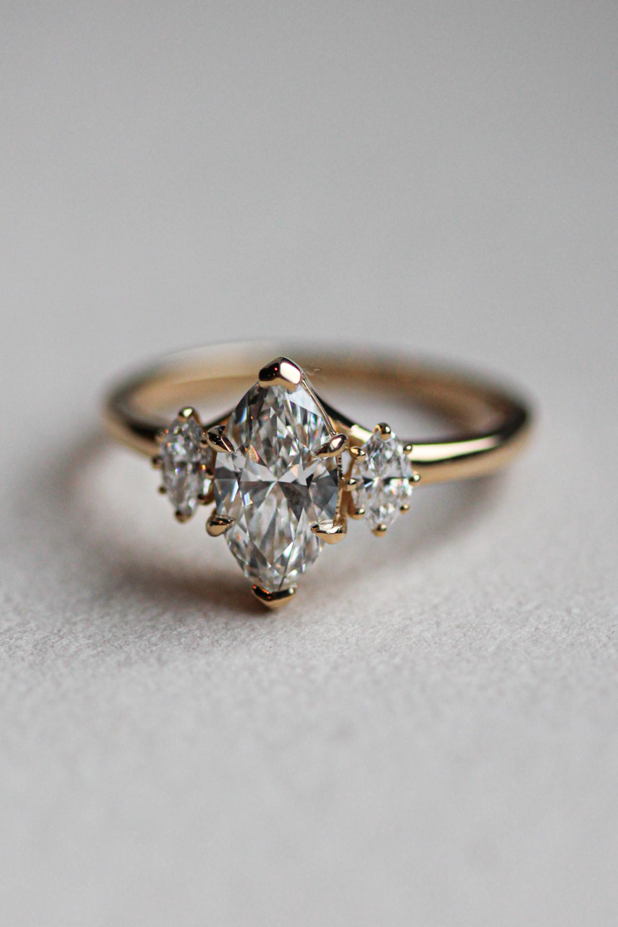 June Studio: Jacob's Custom Marquise Trilogy – June Rings