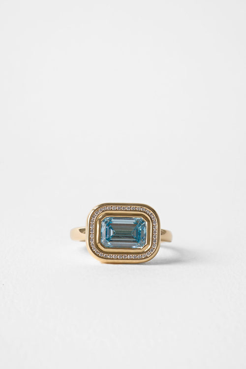 Drift | East West Blue Diamond Emerald