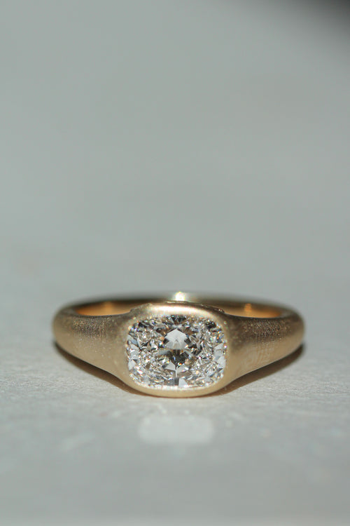 2.01 ct Cushion Signet Matte Finish