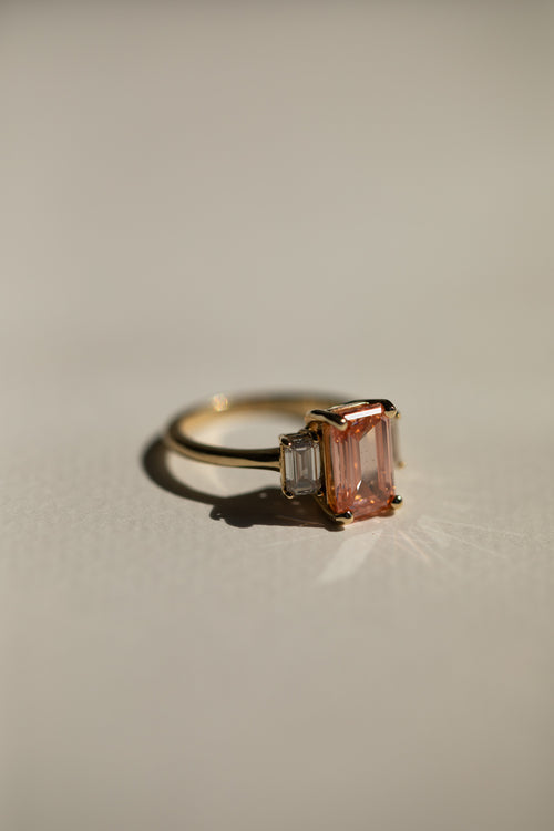 Pink Diamond Three-Stone