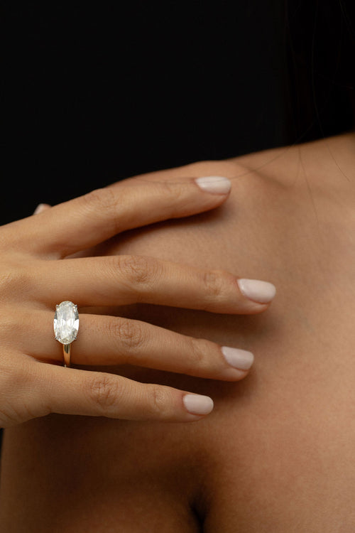 4.53 ct Antique Cut Moval Solitaire