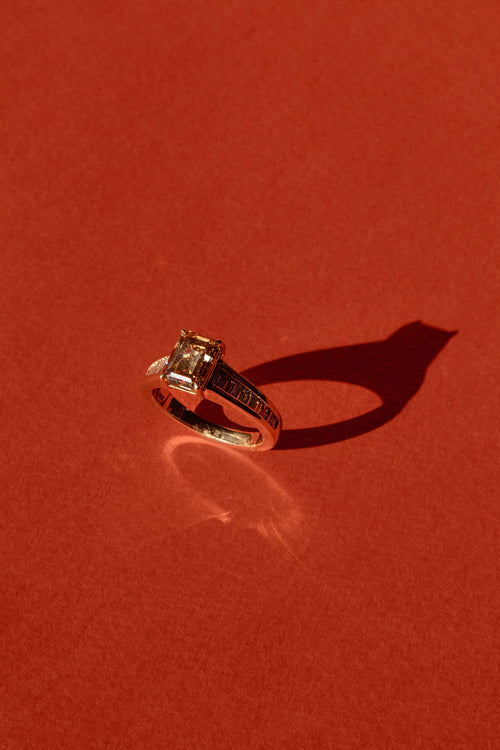 Champagne Emerald with Baguette Channels