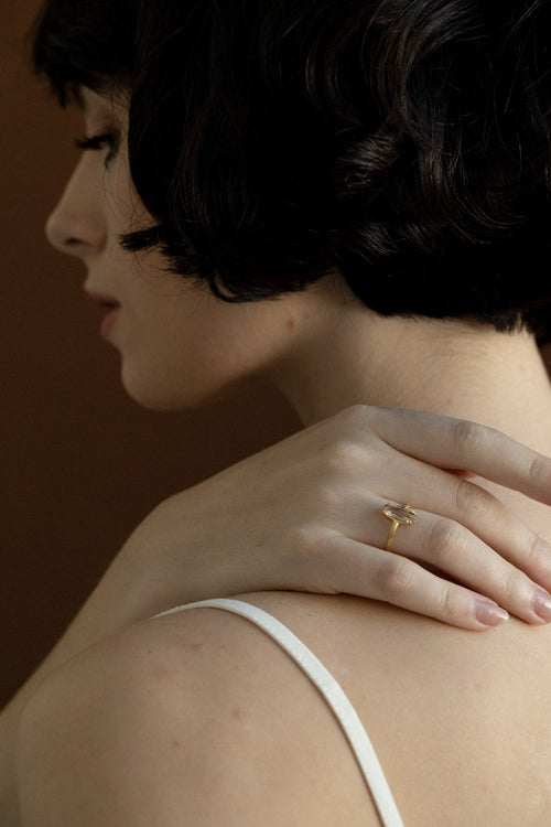 Rose Cut Moval Solitaire