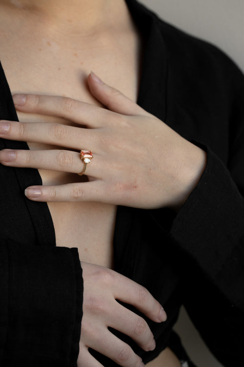 Pink Diamond Three-Stone