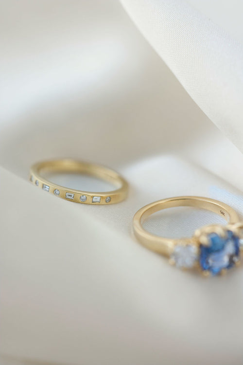 Flush Baguette & Round Band