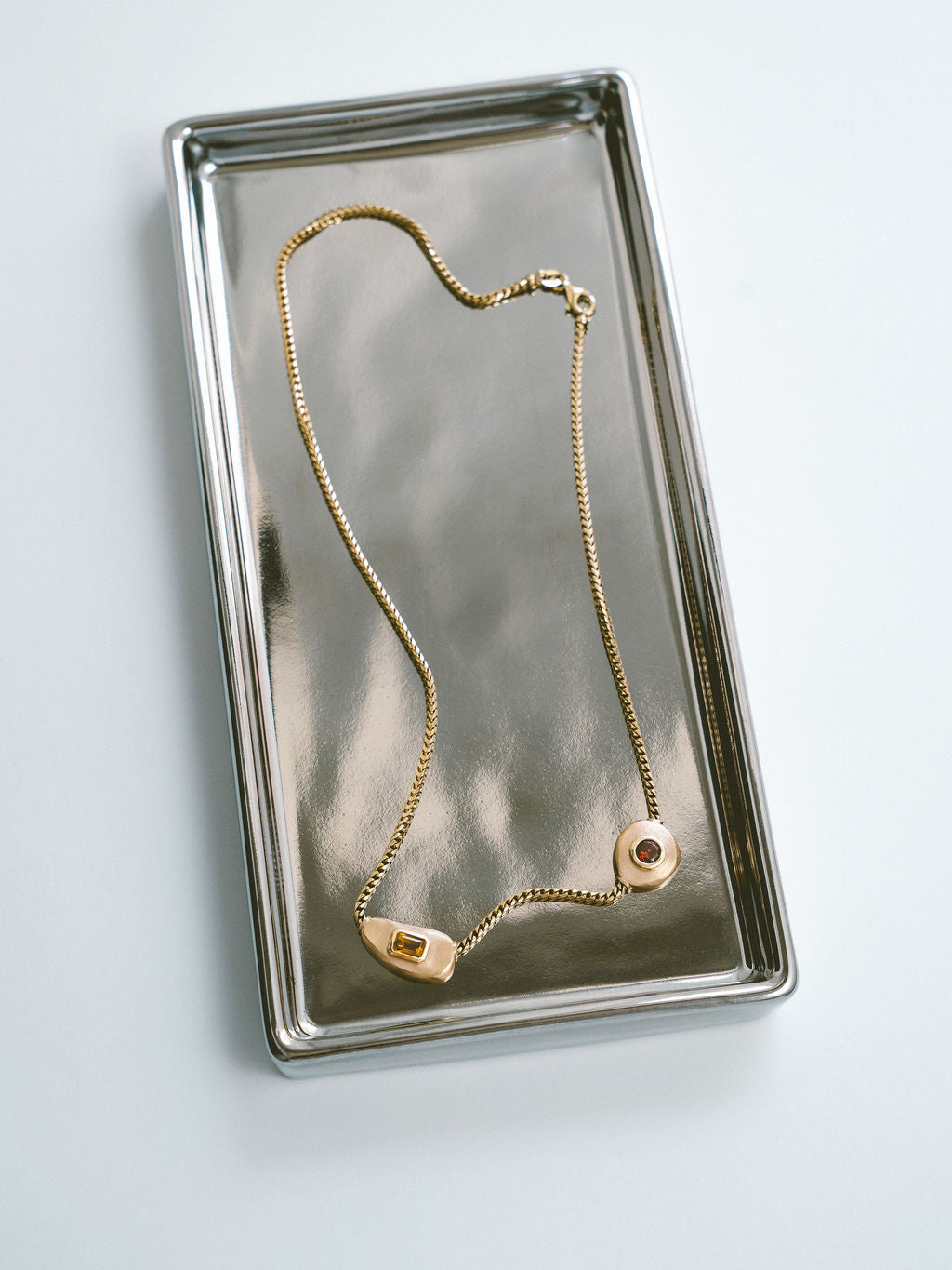 Dual Floating Gemstone Necklace