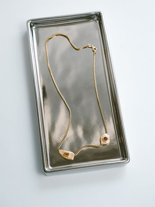 Dual Floating Gemstone Necklace