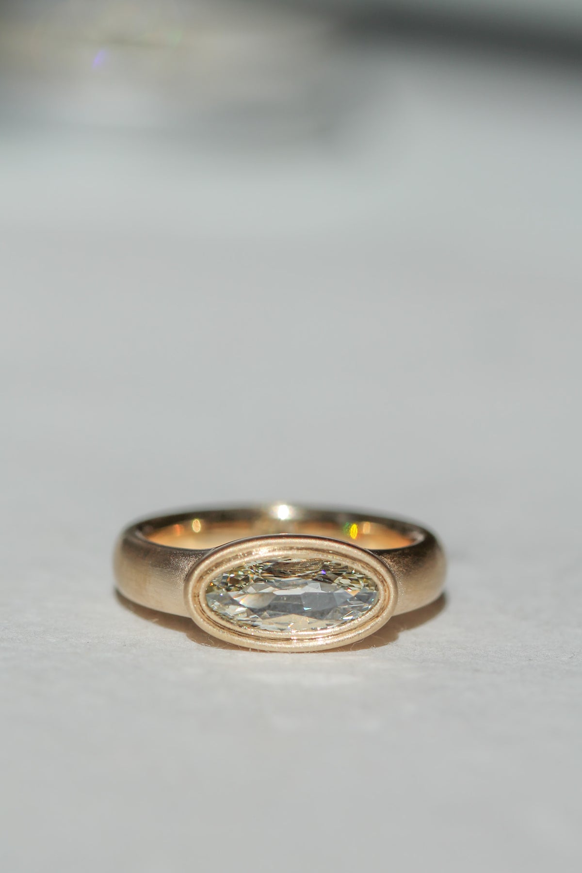Ridged Bezel Solitaire | Moval | OAK