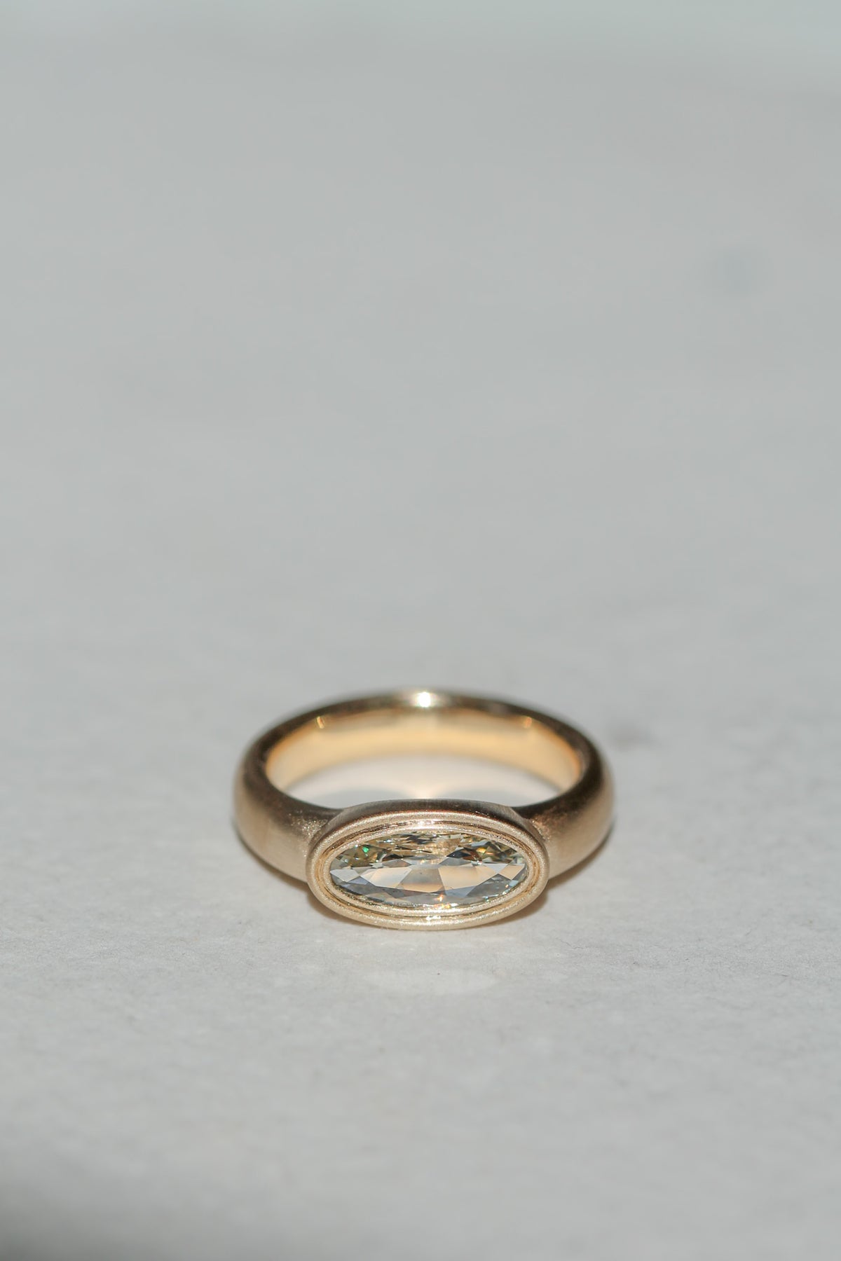 Ridged Bezel Solitaire | Moval | OAK (view 3)