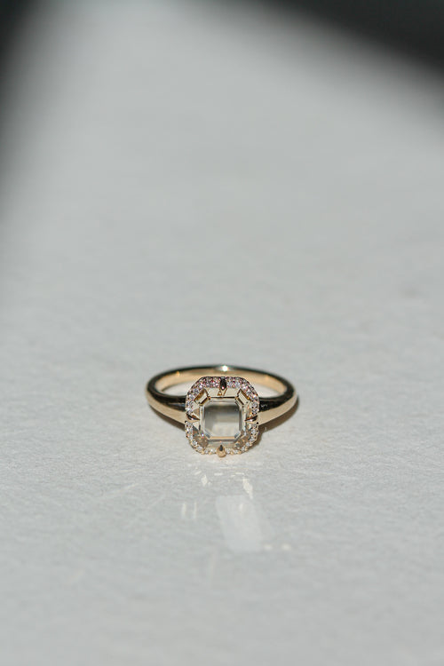 Champagne Portrait Domed Pavé Halo | OAK