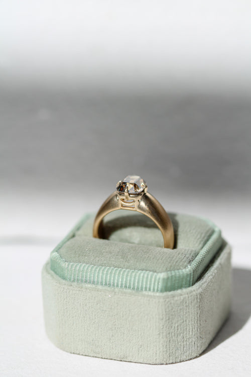 Old Mine Champagne Domed Band Solitaire | OAK (view 6)