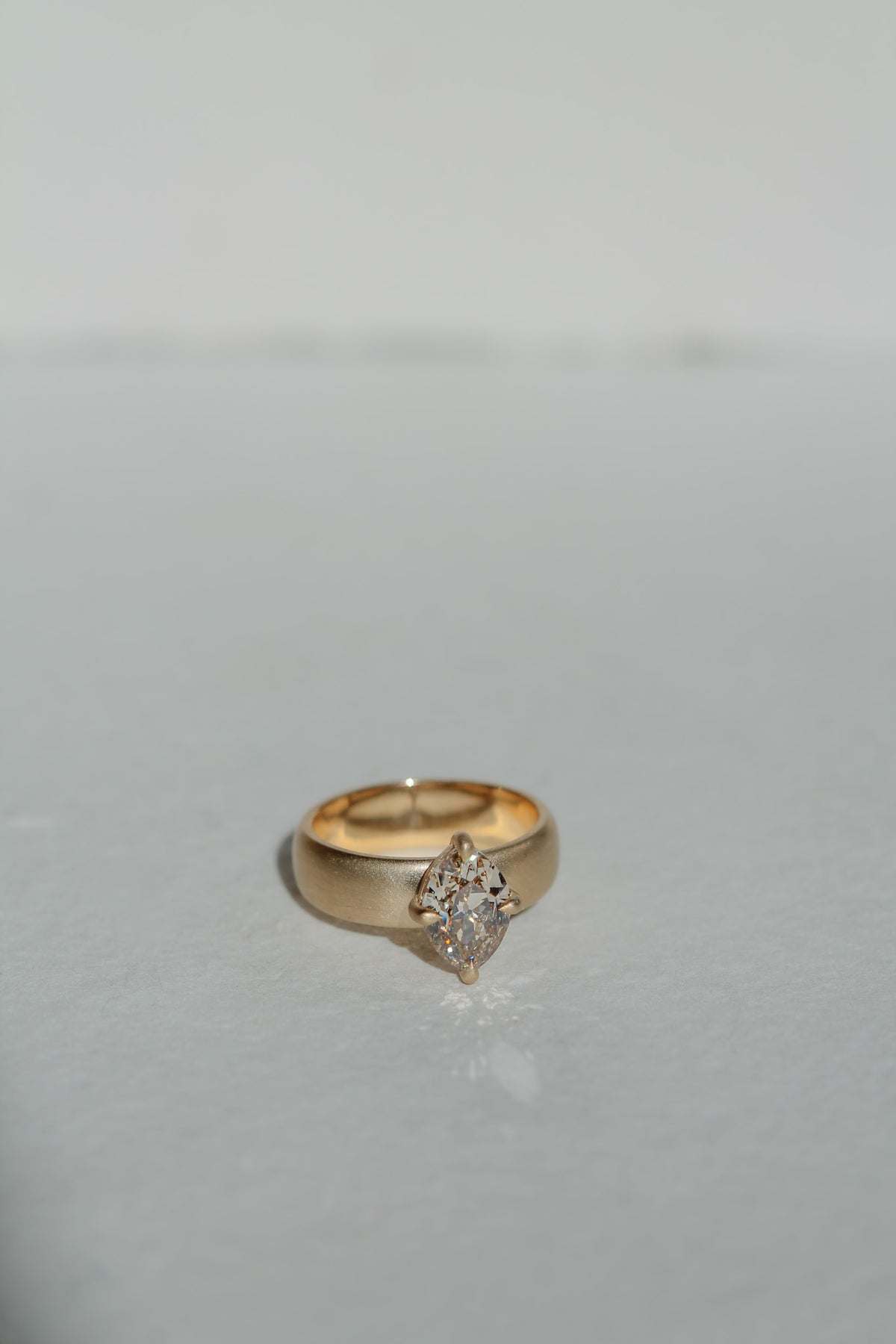 Old Mine Champagne Marquise Solitaire | OAK (view 2)