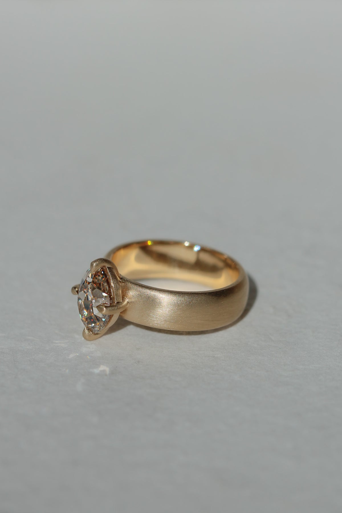 Old Mine Champagne Marquise Solitaire | OAK (view 5)