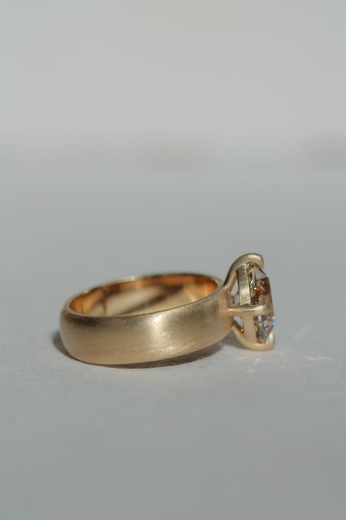 Old Mine Champagne Marquise Solitaire | OAK (view 3)
