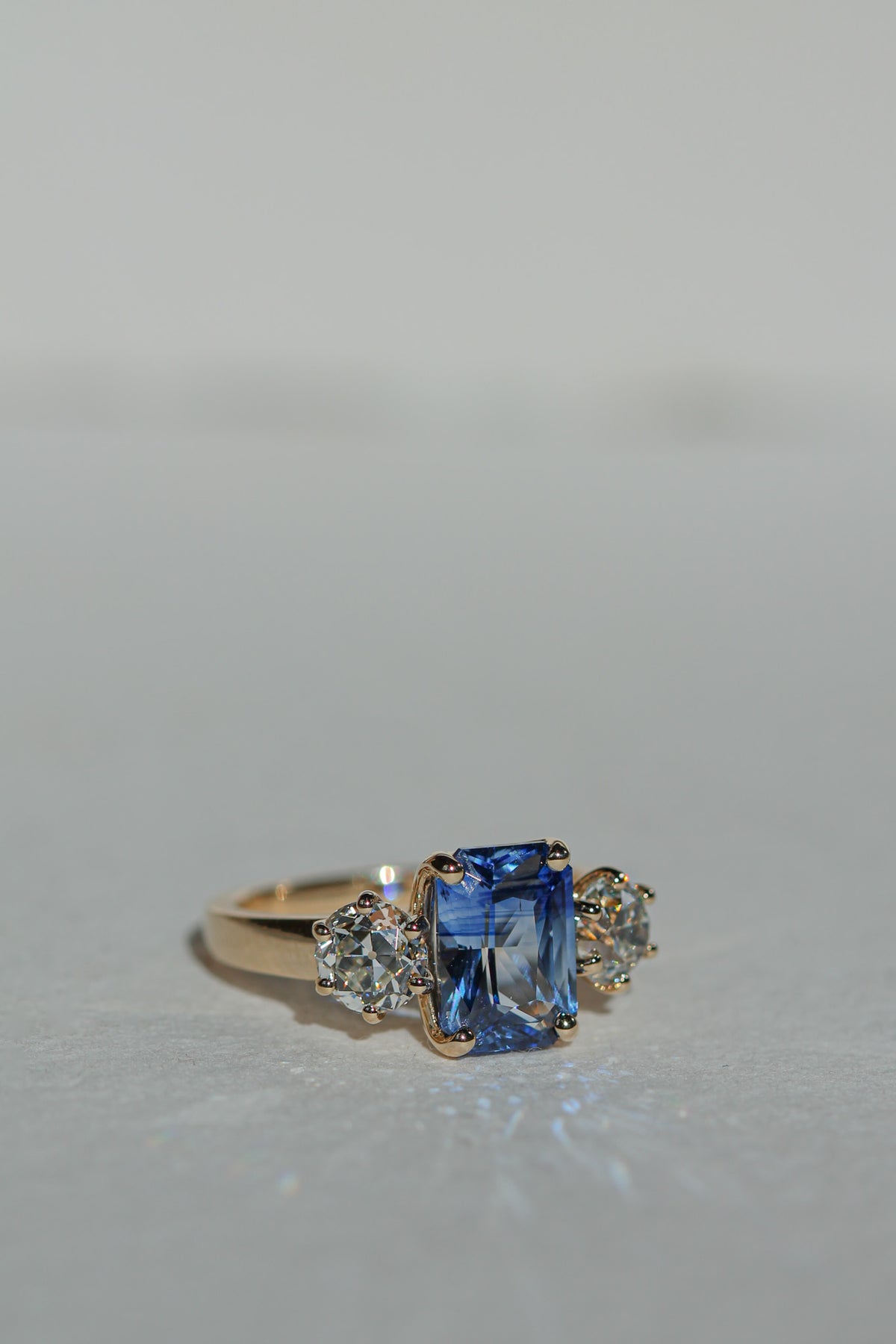 Parti Blue Ceylon Sapphire Three-Stone | OAK (view 2)