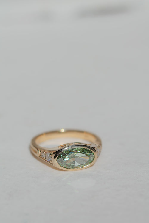 Lea | East-West | 2.05 ct Green Diamond (view 2)