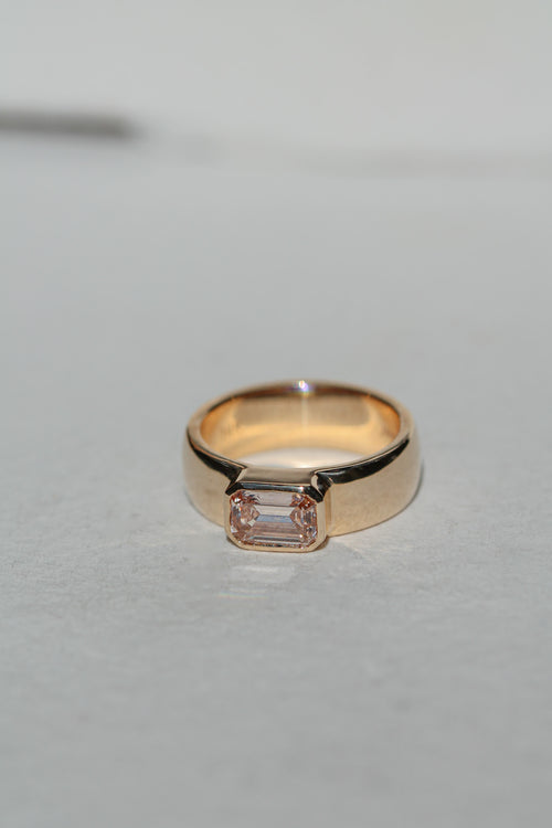 Simone || Pink Champagne Emerald (view 2)