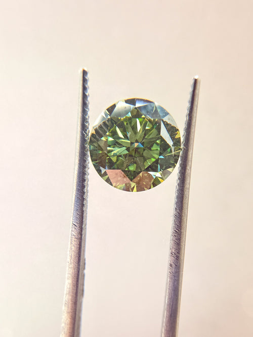 2.28 Round Green Diamond  | Loose Diamond
