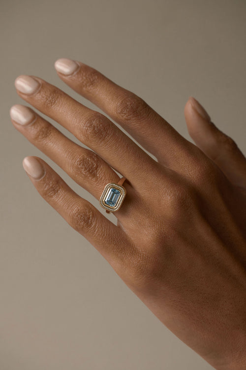 Drift | East West Blue Diamond Emerald