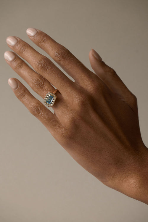 Drift | East West Blue Diamond Emerald