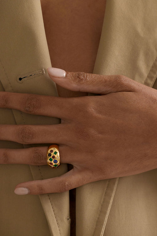 Vintage Scattered Gemstone Band | OAK