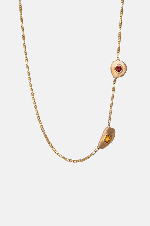 Dual Floating Gemstone Necklace