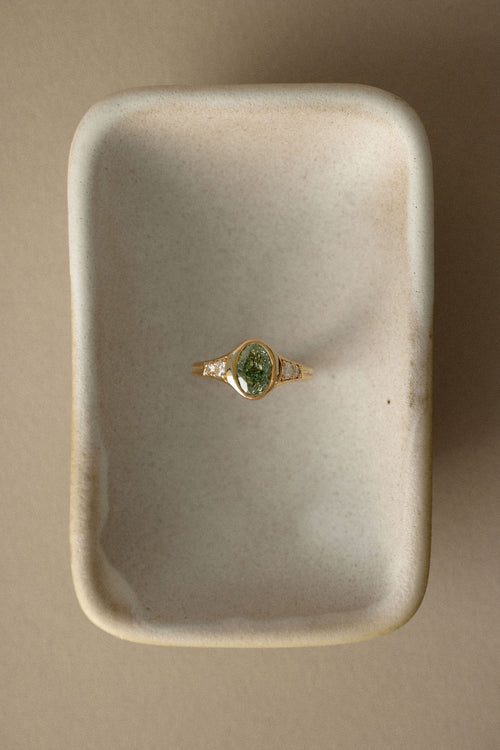 Lea || Green Oval Ready to Ship