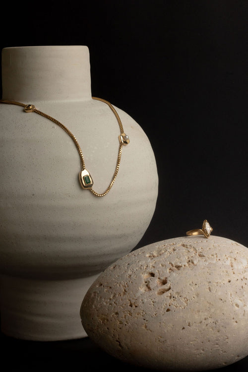 Triad Floating Gemstone Necklace