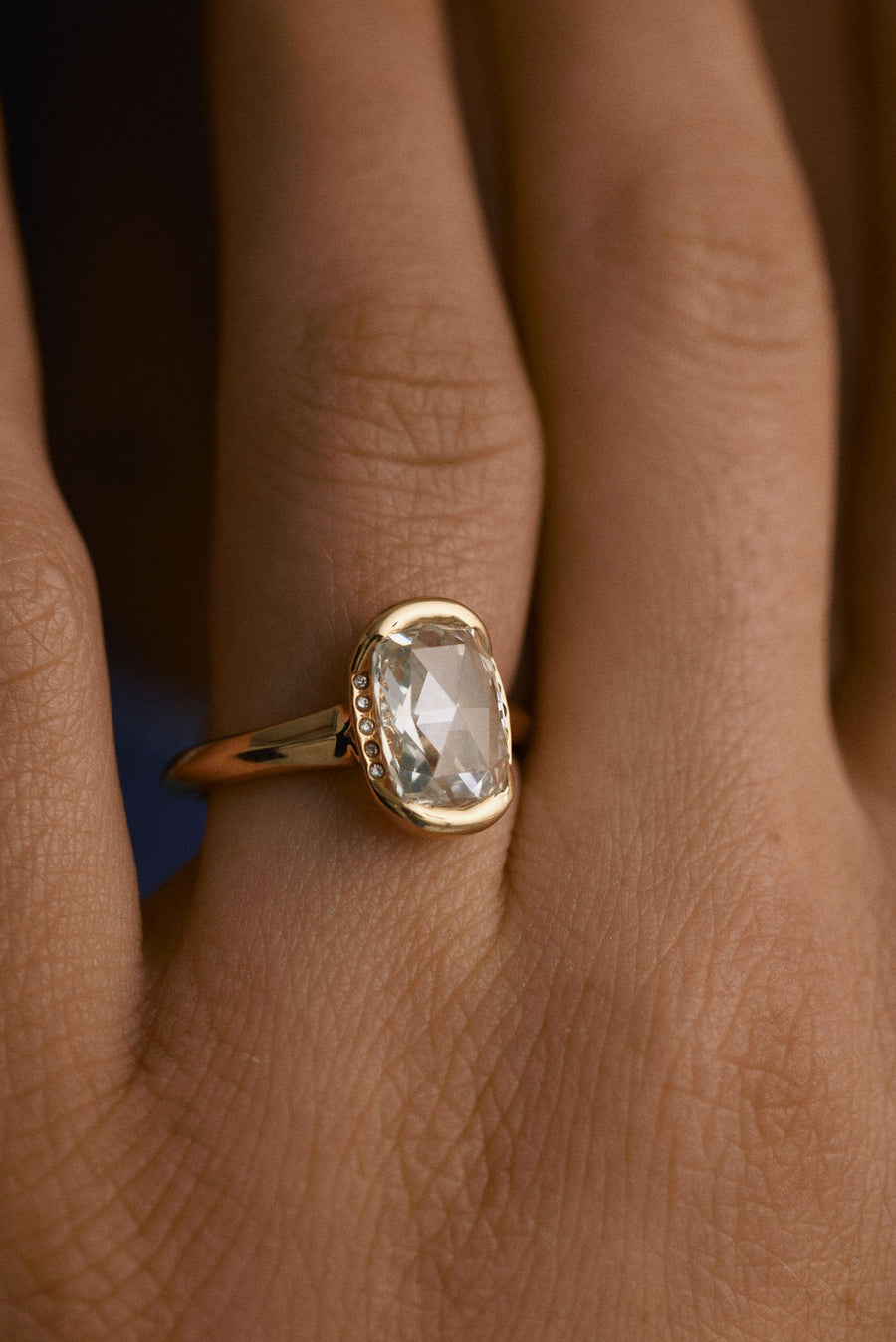 Dove || Elongated Cushion – June Rings