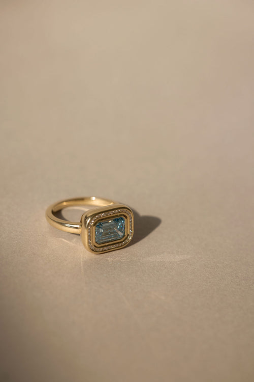 Drift | East West Blue Diamond Emerald