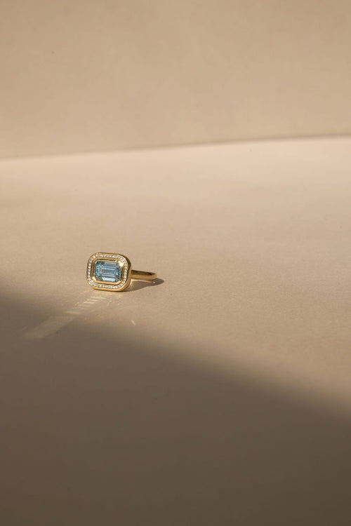 Drift | East West Blue Diamond Emerald
