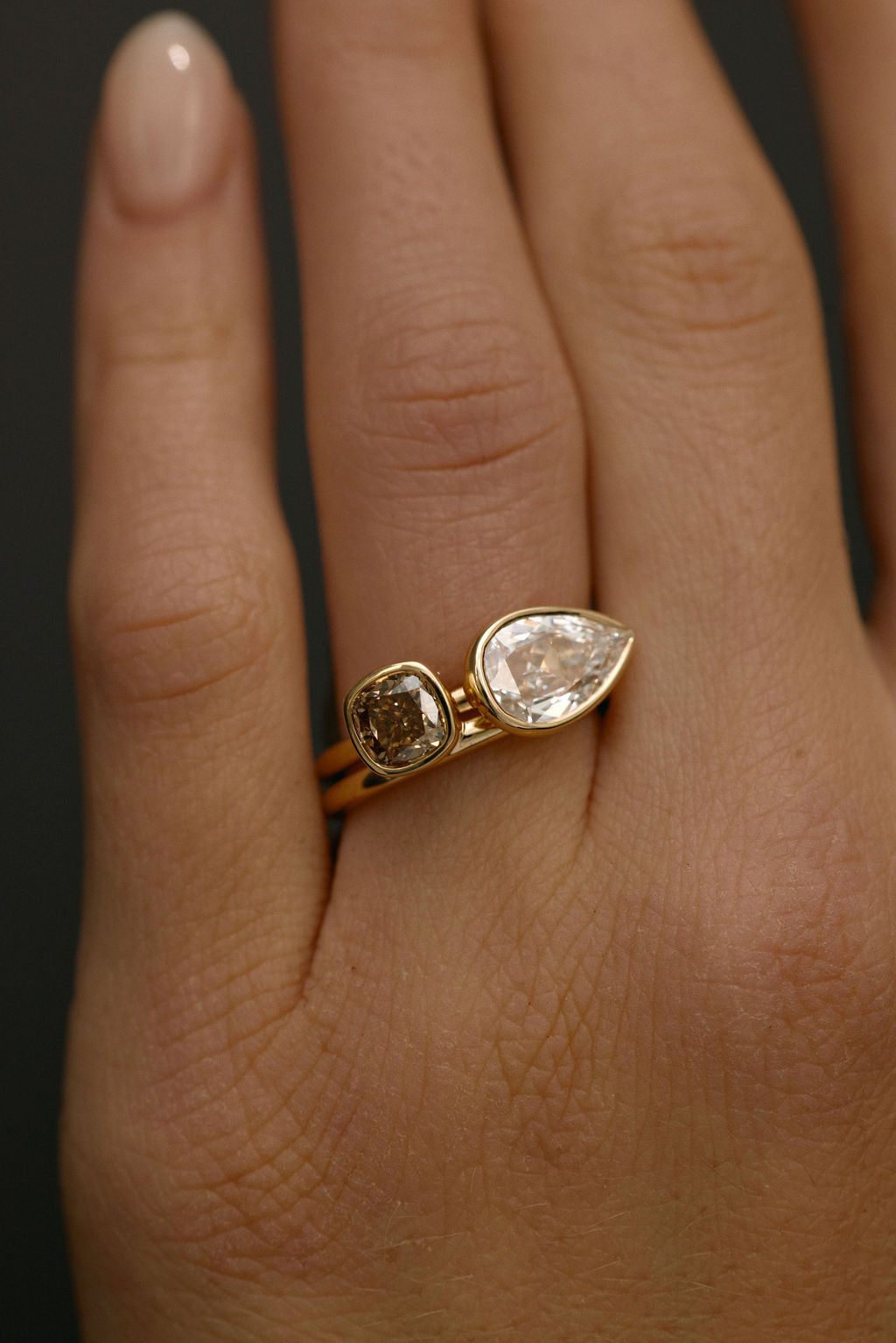 Summit Set | East-West Rose Cut Pear