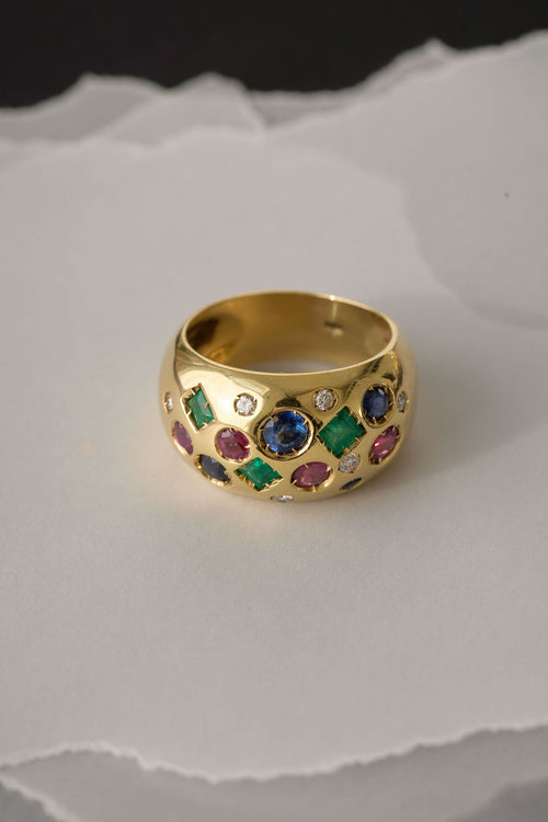 Vintage Scattered Gemstone Band | OAK