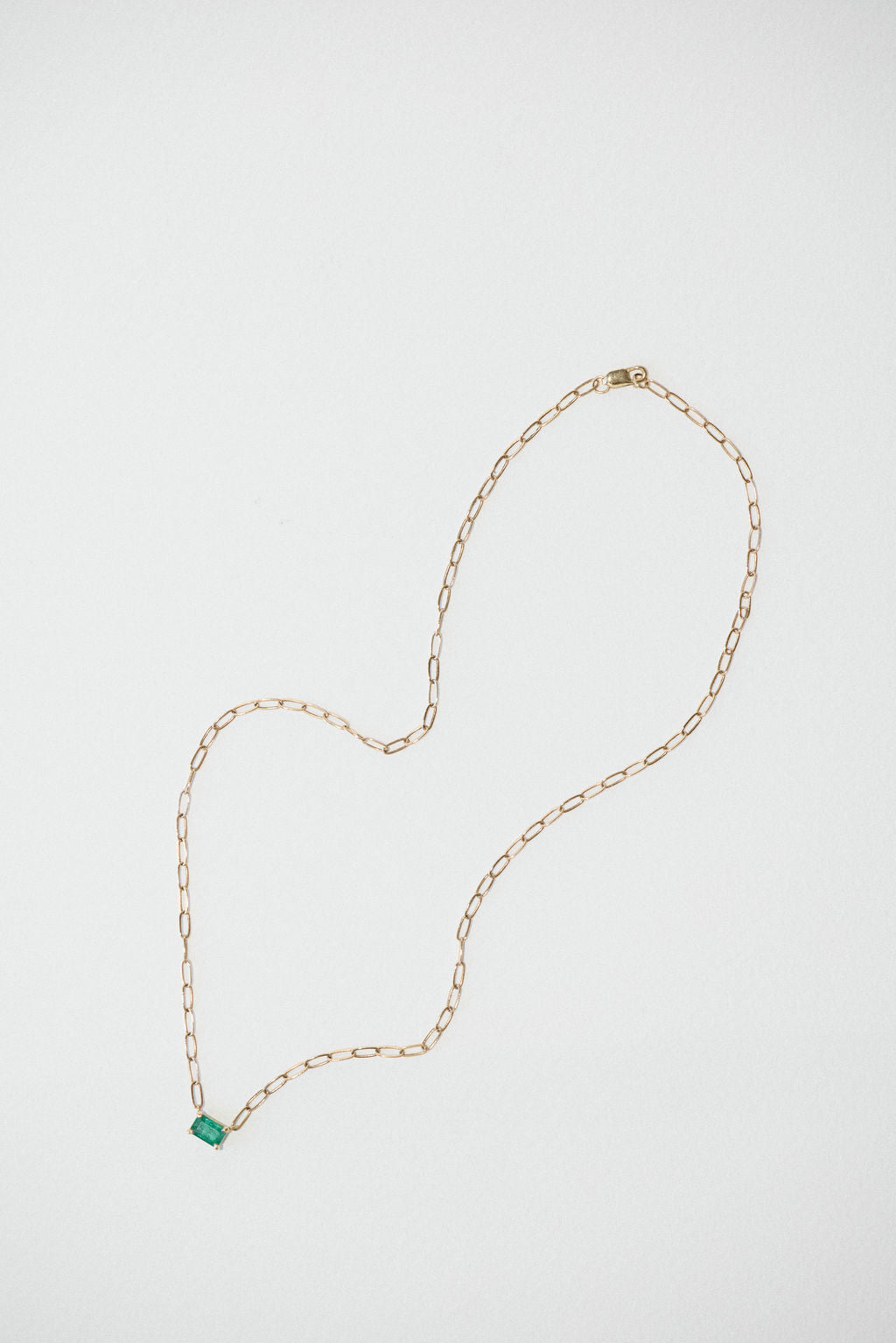 Emerald Solitaire Necklace
