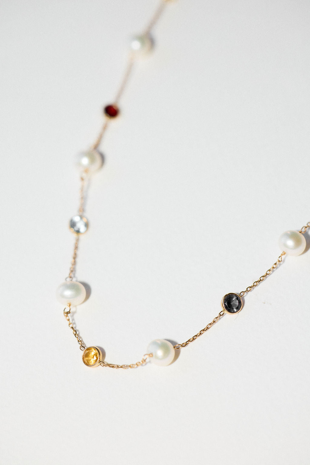 Pearl & Gemstone Satellite Necklace