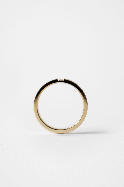 Ridged Diamond Band || Round