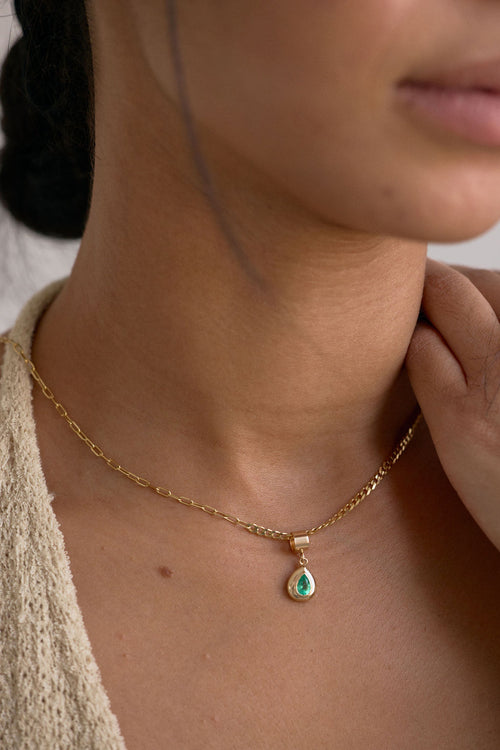 Domed Bezel Pendant on 50/50 Chain