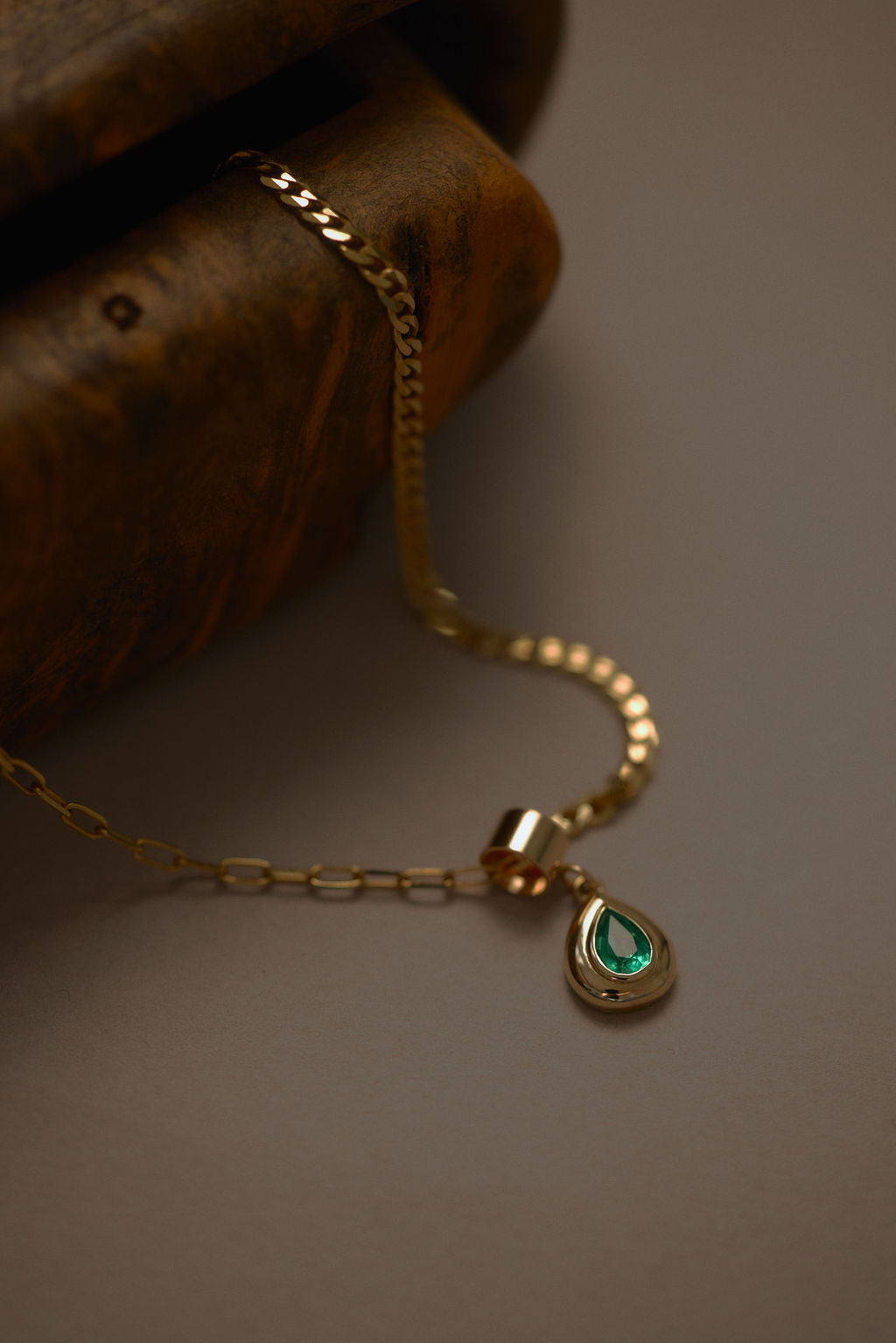 Domed Bezel Pendant on 50/50 Chain