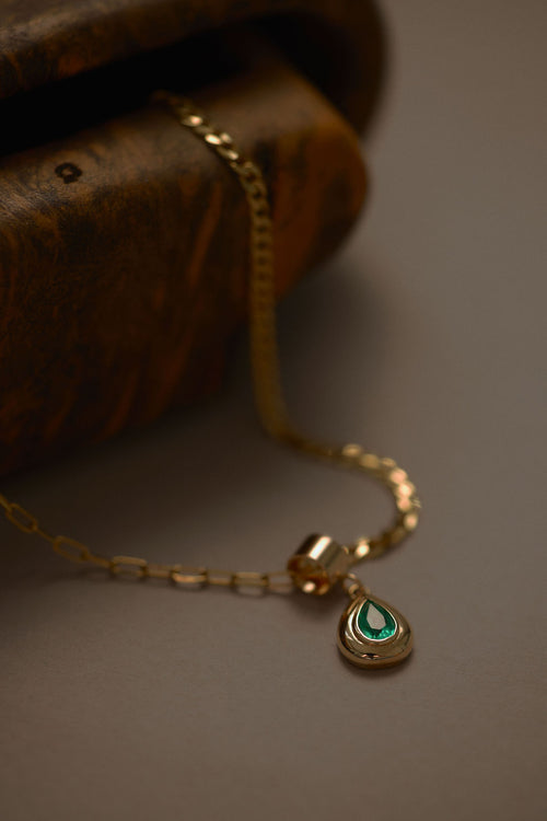 Domed Bezel Pendant on 50/50 Chain