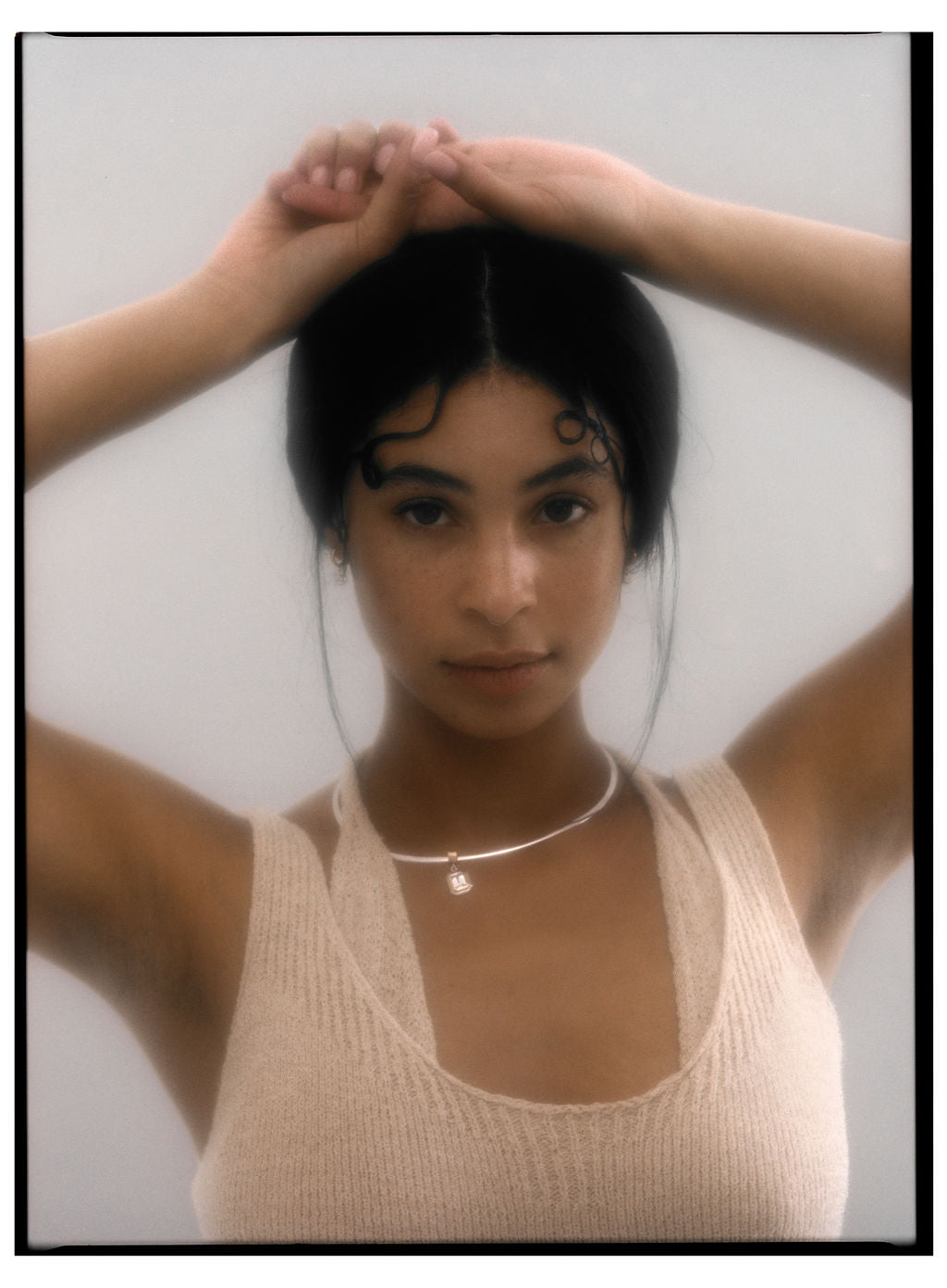 Reversible Omega Necklace | Two-Tone Bezel Emerald