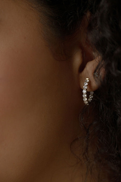 Inside Out Diamond Hoops