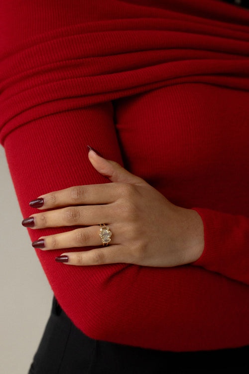 Champagne Moval Three-Stone