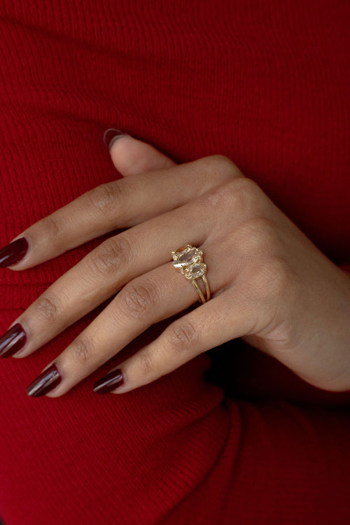 Champagne Moval Three-Stone