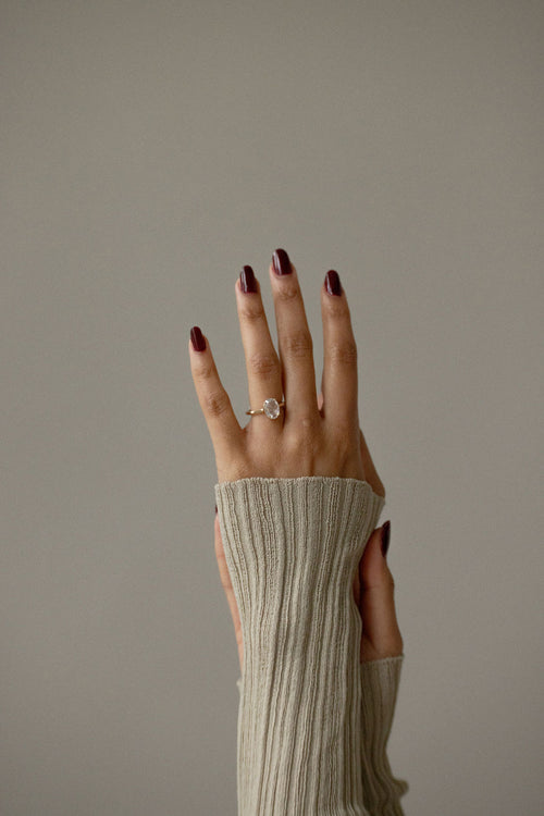 June Solitaire | rose cut oval | ready to ship