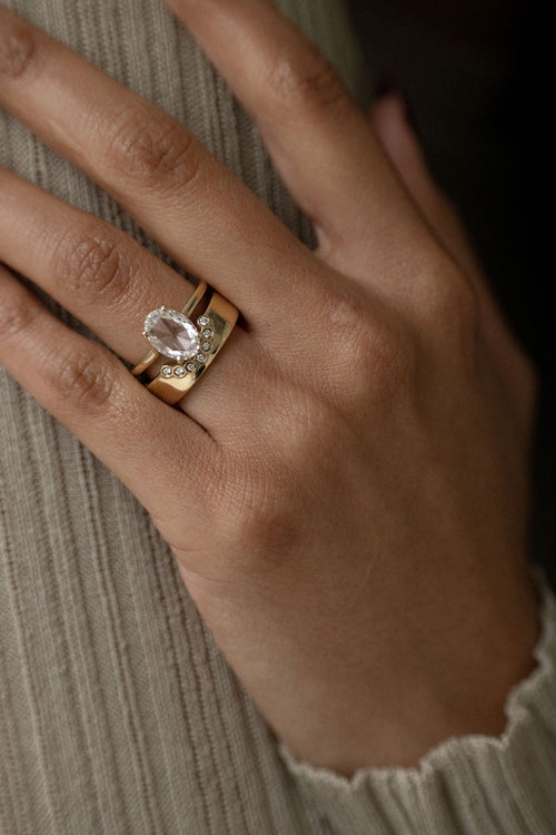 June Solitaire | rose cut oval | ready to ship