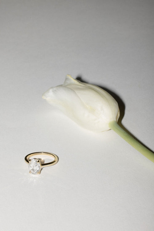 June Solitaire | rose cut oval | ready to ship