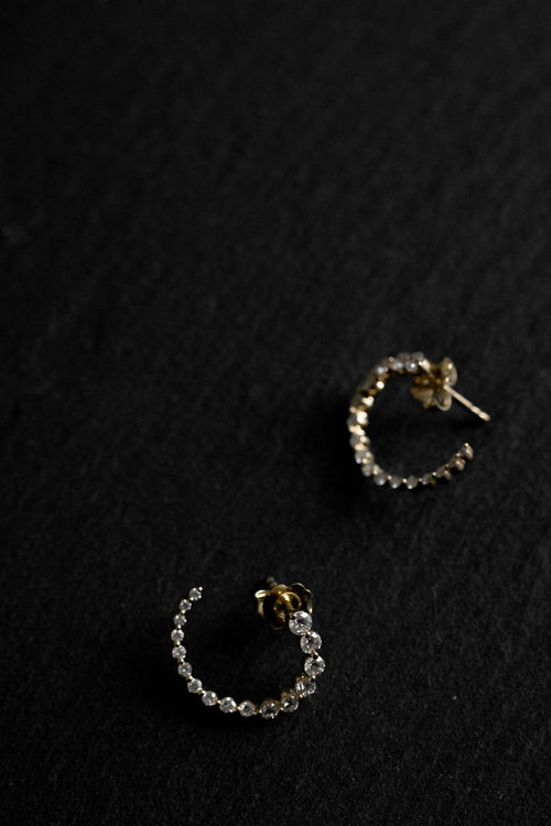 Diamond Spiral Hoops