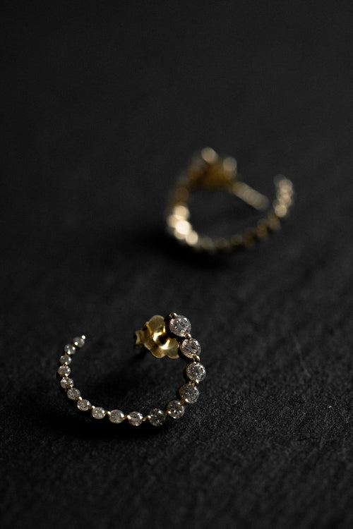 Diamond Spiral Hoops