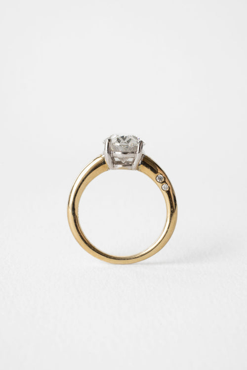 Oval Two-Tone Solitaire