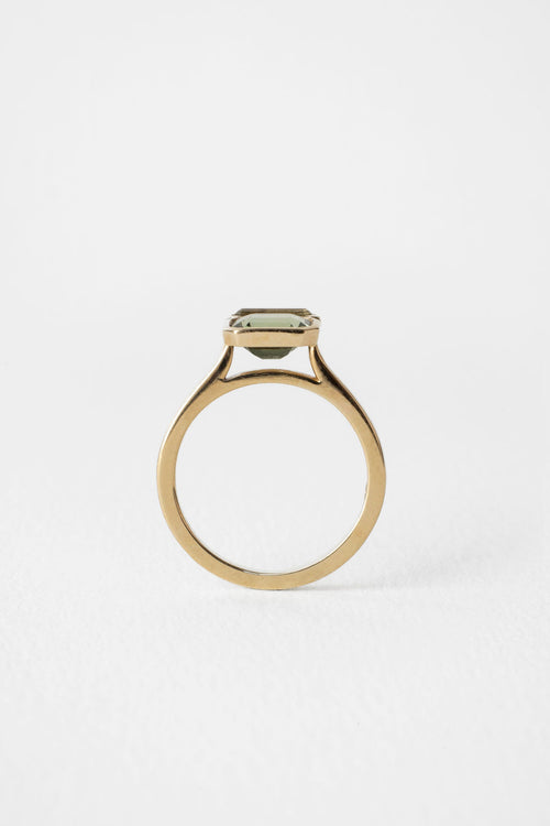 Green Sapphire Stacked Toi et Moi